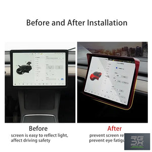 RUGGEDXGEAR | TESLA MODEL 3/Y CENTRAL CONSOLE SCREEN SUNSHADE COVER CAR SCREEN PROTECTIVE FRAME