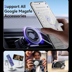 RUGGEDXGEAR | MAGSAFE MAGNETIC WIRELESS CHARGING CLEAR SHOCKPROOF BACK CASE