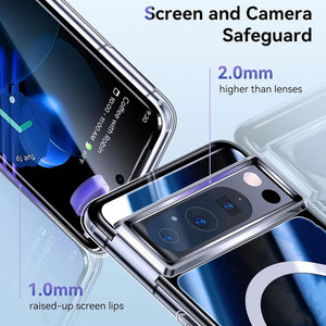 RUGGEDXGEAR | MAGSAFE MAGNETIC WIRELESS CHARGING CLEAR SHOCKPROOF BACK CASE