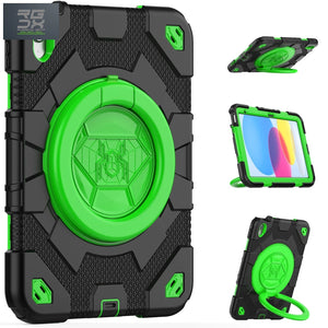 RUGGEDXGEAR | TOUGH IPAD CASE FOR KIDS | ROTATING STAND & SHOULDER STRAP