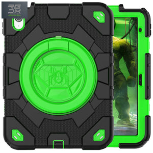 RUGGEDXGEAR | TOUGH IPAD CASE FOR KIDS | ROTATING STAND & SHOULDER STRAP