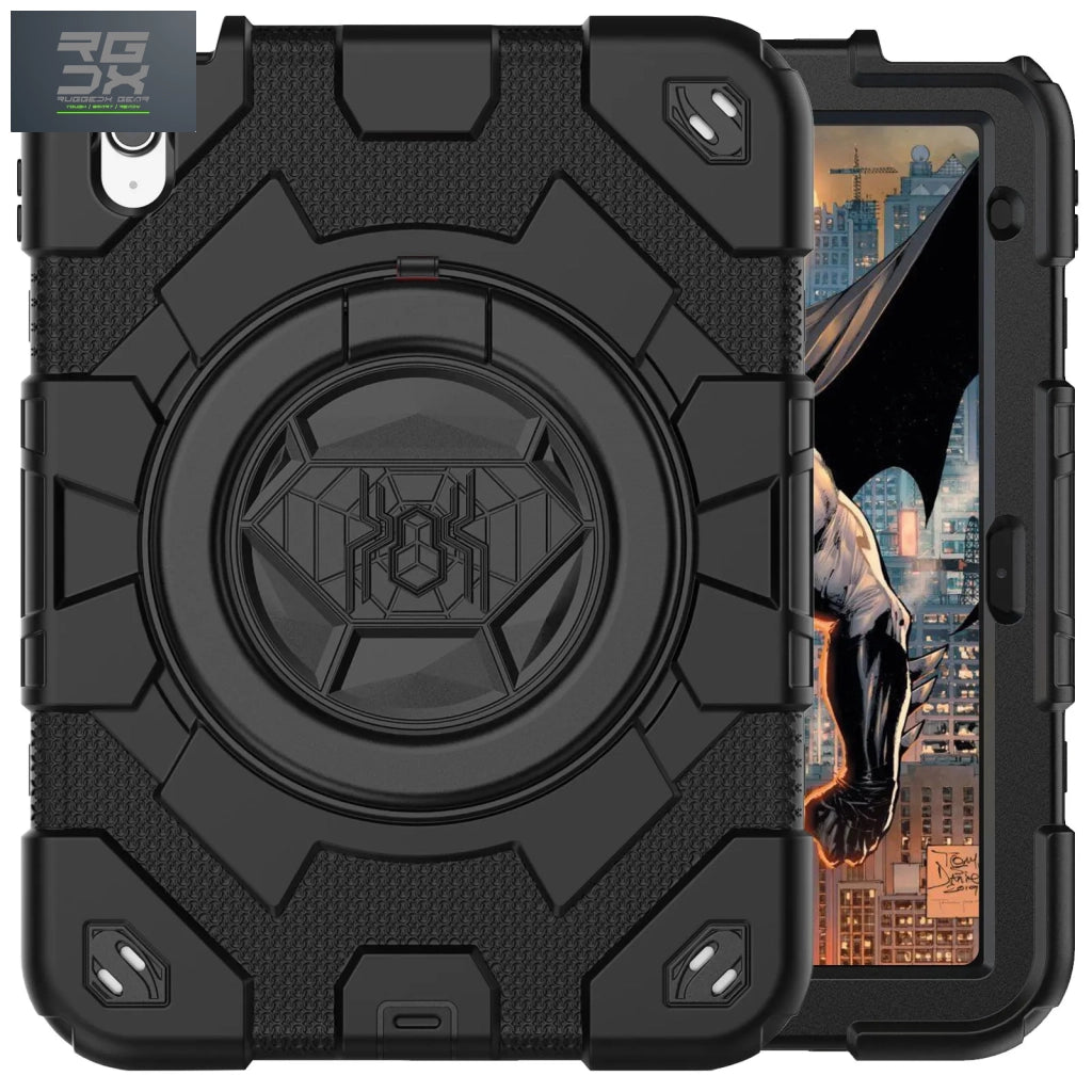 RUGGEDXGEAR | TOUGH IPAD CASE FOR KIDS | ROTATING STAND & SHOULDER STRAP