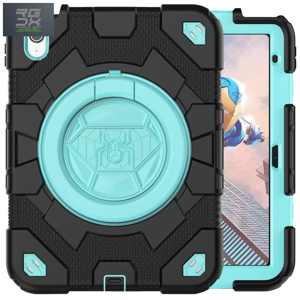 RUGGEDXGEAR | TOUGH IPAD CASE FOR KIDS | ROTATING STAND & SHOULDER STRAP