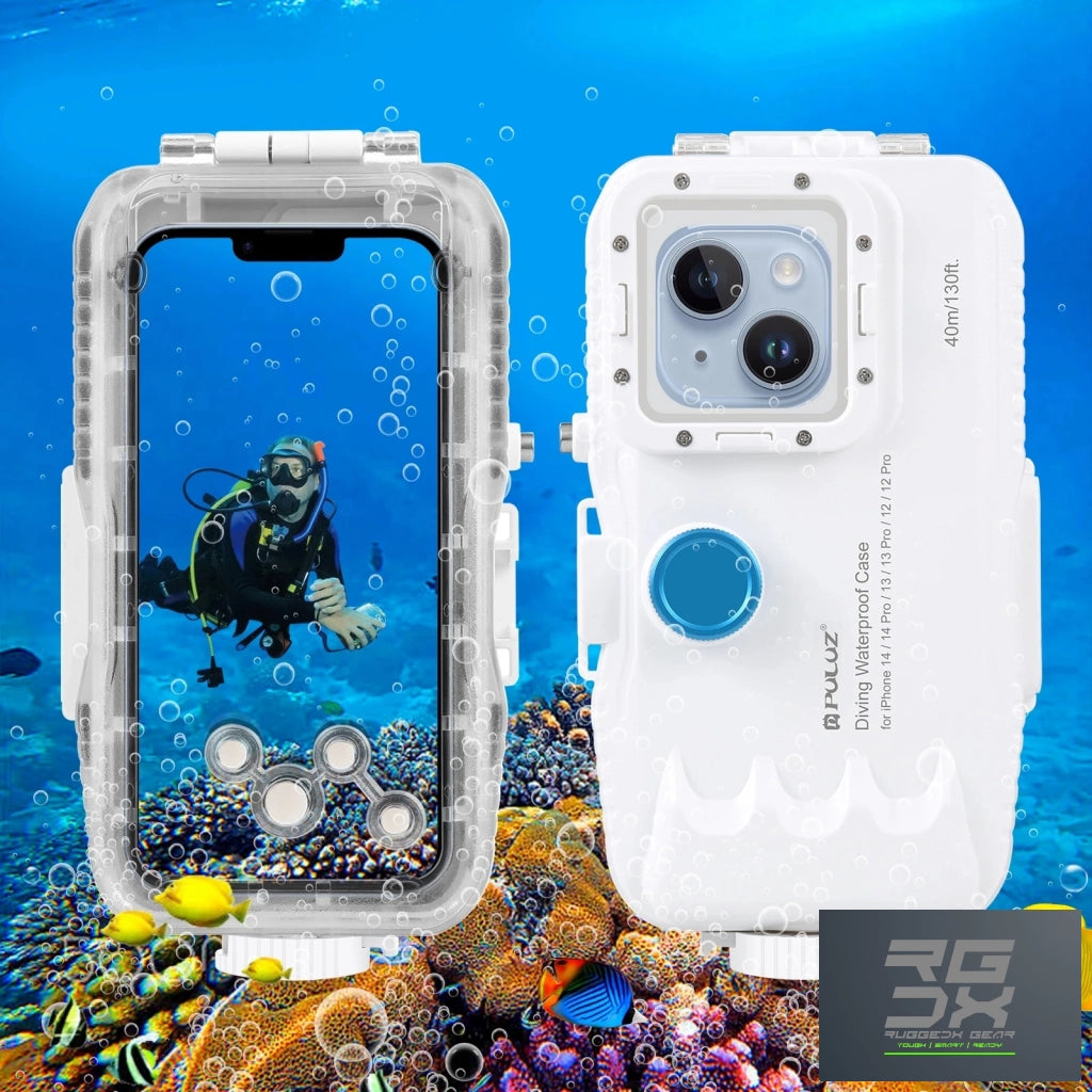 RUGGEDXGEAR | PHOTO VIDEO | 40M/130FT WATERPROOF DIVING CASE WITH ONE-WAY VALVE