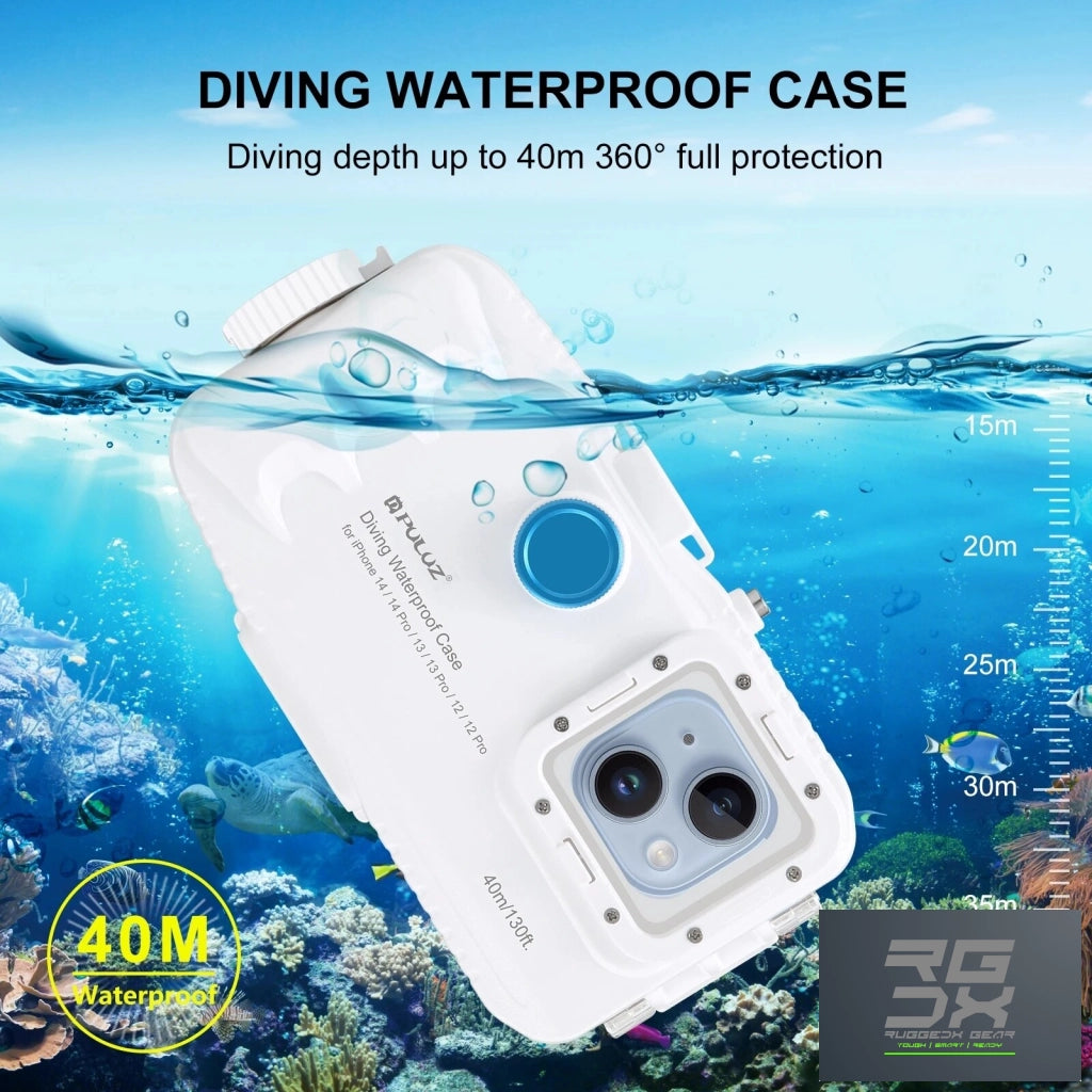 RUGGEDXGEAR | PHOTO VIDEO | 40M/130FT WATERPROOF DIVING CASE WITH ONE-WAY VALVE