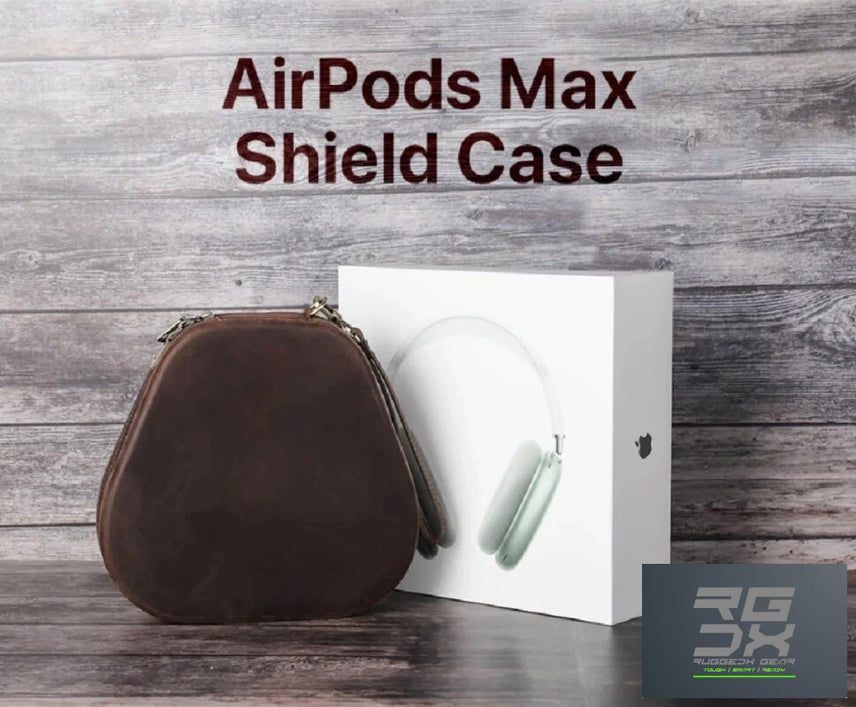 RUGGEDXGEAR | LEATHER HEADPHONE SHIELD CASE |  AIRPODS MAX PROTECTIVE CASE