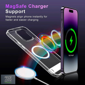 RUGGEDXGEAR | MAGSAFE MAGNETIC CLEAR CASE WITH KICKSTAND