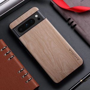 RUGGEDXGEAR | BAMBOO WOOD PATTERN LEATHER CASE FOR GOOGLE PIXEL - WIRELESS CHARGING