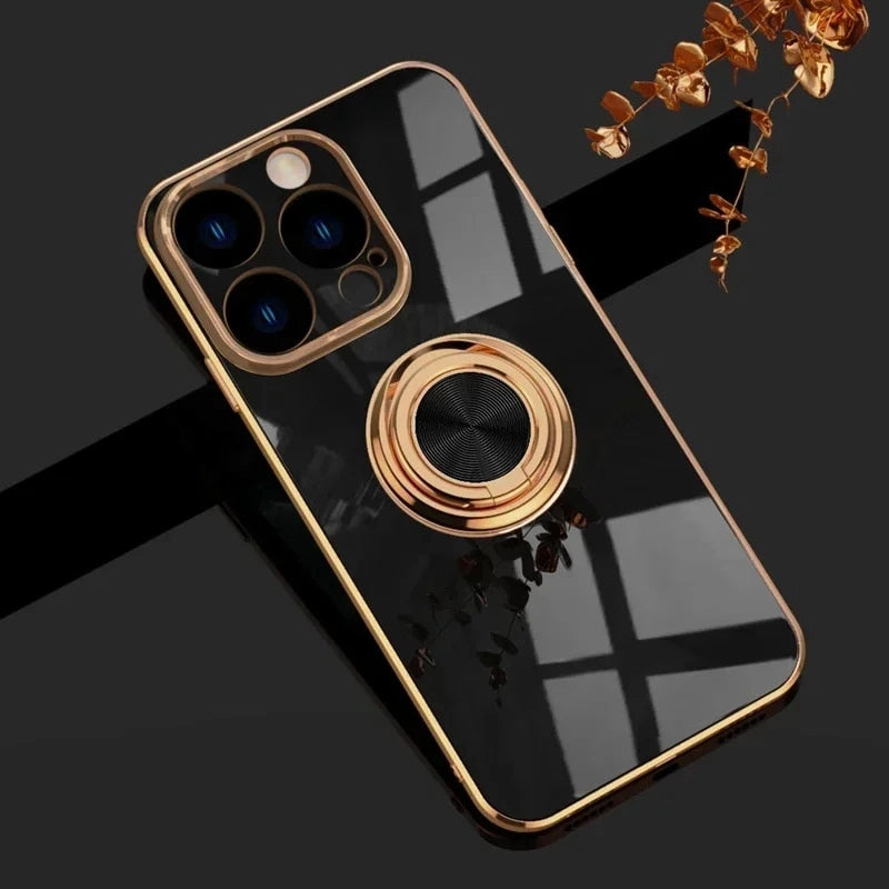 RUGGEDXGEAR | MAGNETIC LUXURY SILICONE CASE WITH RING HOLDER