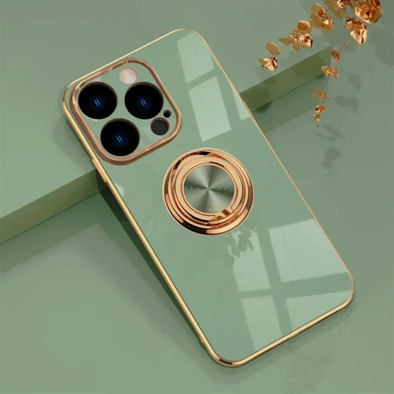 RUGGEDXGEAR | MAGNETIC LUXURY SILICONE CASE WITH RING HOLDER