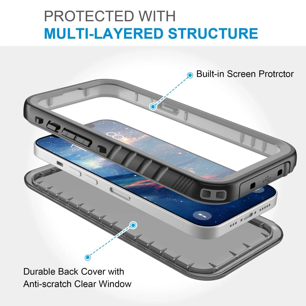 RUGGEDXGEAR | WATERPROOF PHONE CASE | BUILT-IN SCREEN PROTECTOR