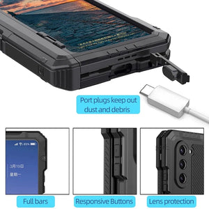 RUGGEDXGEAR | SUPER ARMOUR CASE + SILICONE + ALUMINIUM ALLOY, FULL COVER, FOLDING STAND, SHOCKPROOF