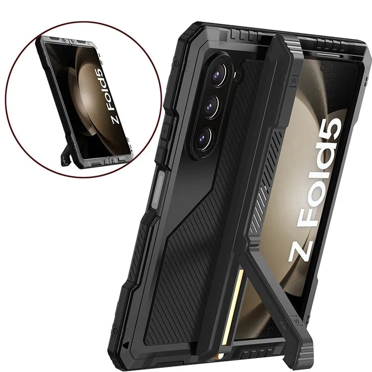 RUGGEDXGEAR | SUPER ARMOUR CASE + SILICONE + ALUMINIUM ALLOY, FULL COVER, FOLDING STAND, SHOCKPROOF