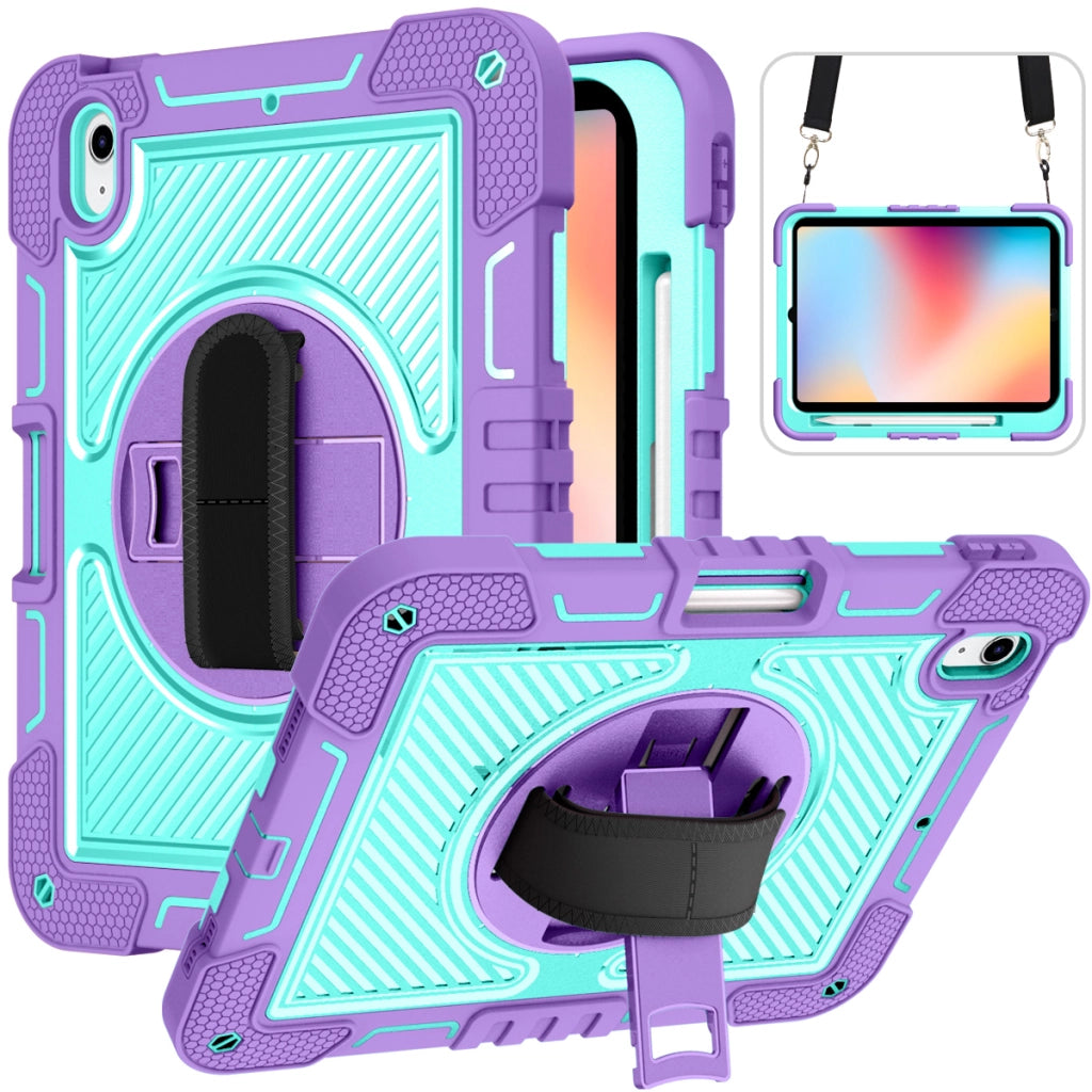 RUGGEDXGEAR IPAD CASE | SHOCKPROOF PROTECTION | KICKSTAND | HAND & SHOULDER STRAPS