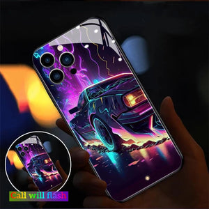 RUGGEDXGEAR | LED GEOMETRY LIGHT LUMINOUS PHONE CASE VOICE CONTROL GLOW SHELL