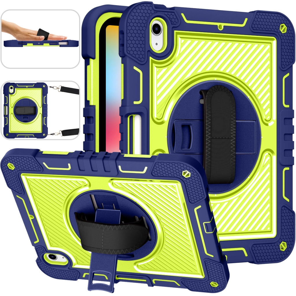 RUGGEDXGEAR | TABLET CASE FOR SAMSUNG GALAXY TAB A9 PLUS S9 ROTATION HAND STRAP & KICKSTAND COVER