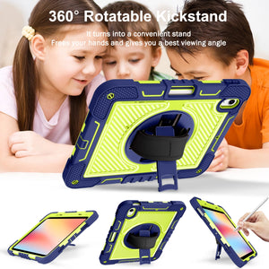 RUGGEDXGEAR | TABLET CASE FOR SAMSUNG GALAXY TAB A9 PLUS S9 ROTATION HAND STRAP & KICKSTAND COVER