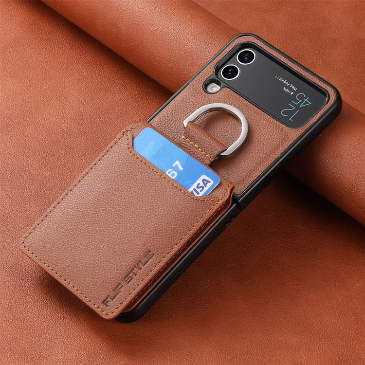 RUGGEDXGEAR | COLOURFUL PREMIUM LEATHER SAMSUNG Z FLIP 3/4/5 WALLET PHONE CASE