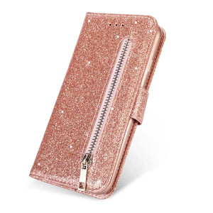 RUGGEDXGEAR | WALLET BLING GLITTER MAGNETIC FLIP ZIPPER LEATHER CASE FOR SAMSUNG GALAXY S SERIES