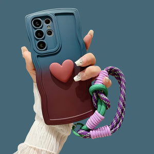 RUGGEDXGEAR | GRADIENT LOVE WAVE BORDER PHONE CASE WRIST STRAP COVER