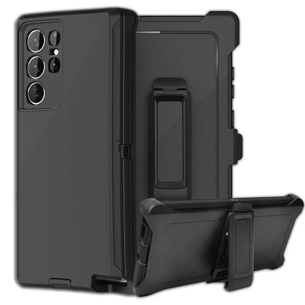 RUGGEDXGEAR | SHOCKPROOF ARMOUR BUMPER DEFENDER CASE COVER WITH BELT CLIP