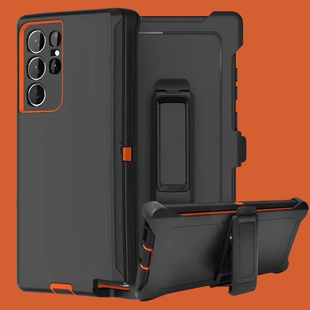 RUGGEDXGEAR | SHOCKPROOF ARMOUR BUMPER DEFENDER CASE COVER WITH BELT CLIP