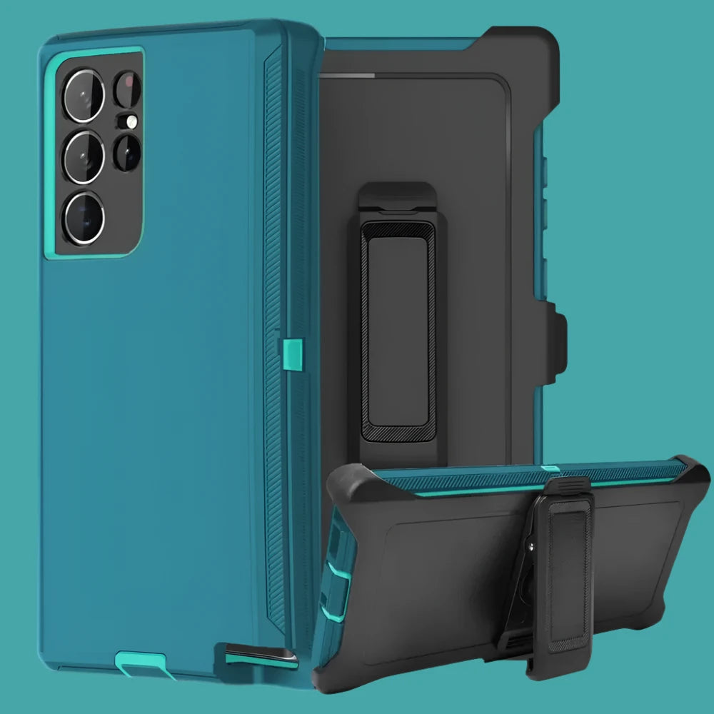 RUGGEDXGEAR | SHOCKPROOF ARMOUR BUMPER DEFENDER CASE COVER WITH BELT CLIP