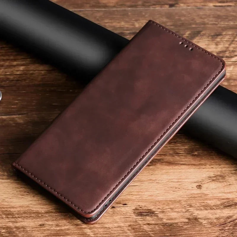 RUGGEDXGEAR | LEATHER CARD SLOT COVER WALLET CASE MAGNETIC FLIP