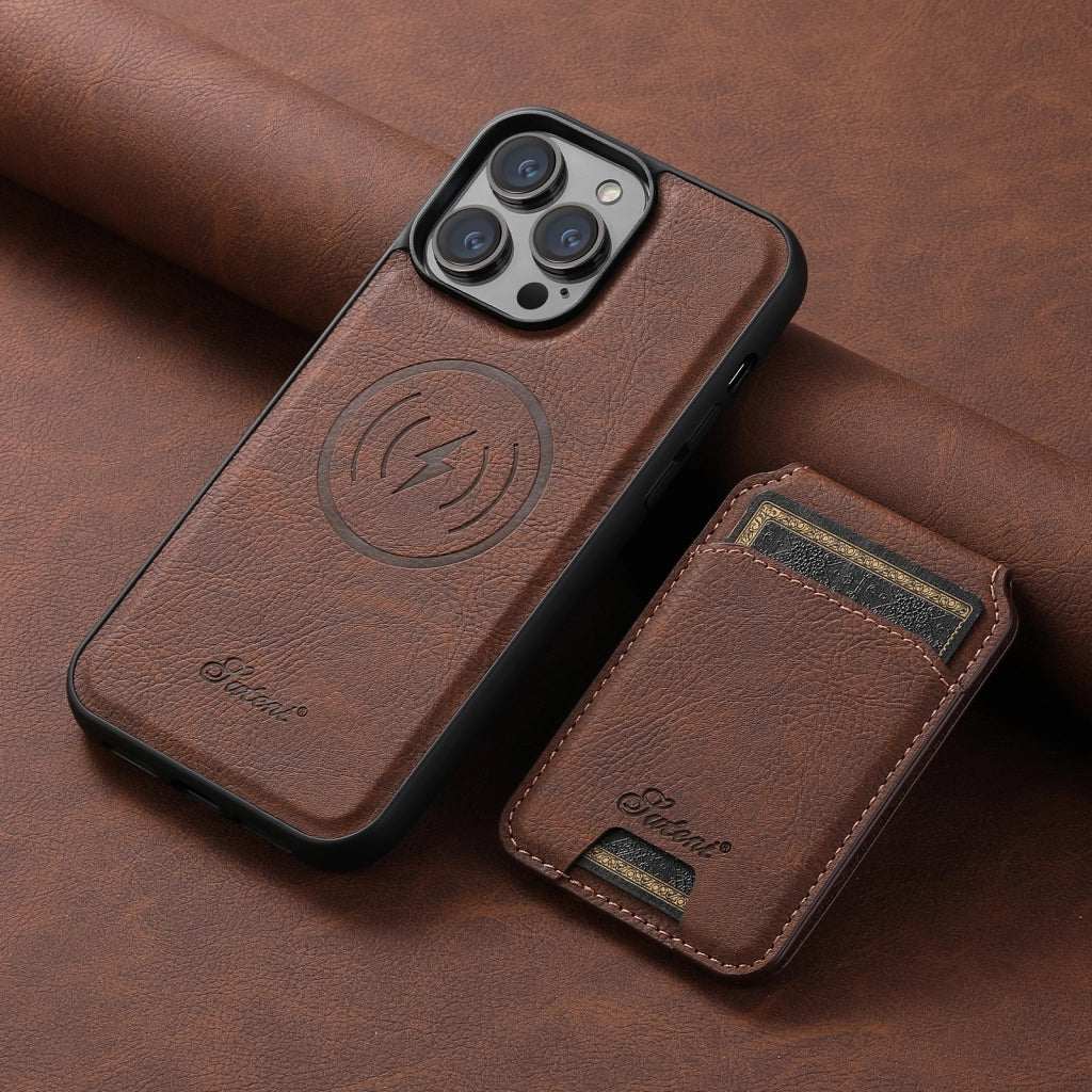 RUGGEDXGEAR | LEATHER MAGSAFE MAGNETIC POCKET COVER WALLET PHONE CASE CARD HOLDER