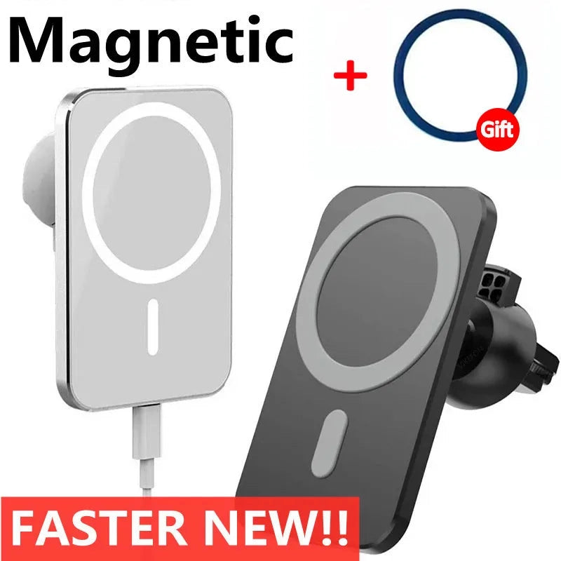 RUGGEDXGEAR | MAGSAFE FAST CAR CHARGING 30W MAGNETIC WIRELESS PHONE HOLDER STAND CAR MOUNT