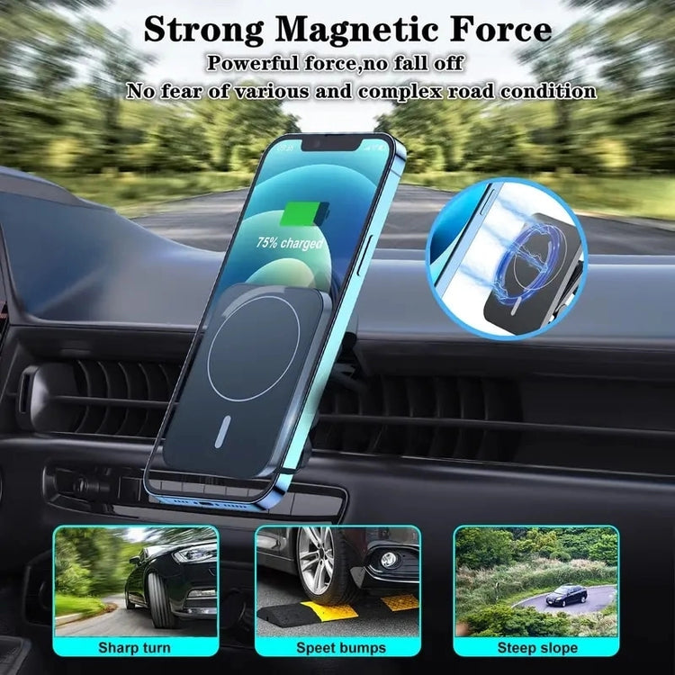 RUGGEDXGEAR | MAGSAFE FAST CAR CHARGING 30W MAGNETIC WIRELESS PHONE HOLDER STAND CAR MOUNT