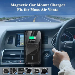 RUGGEDXGEAR | MAGSAFE FAST CAR CHARGING 30W MAGNETIC WIRELESS PHONE HOLDER STAND CAR MOUNT