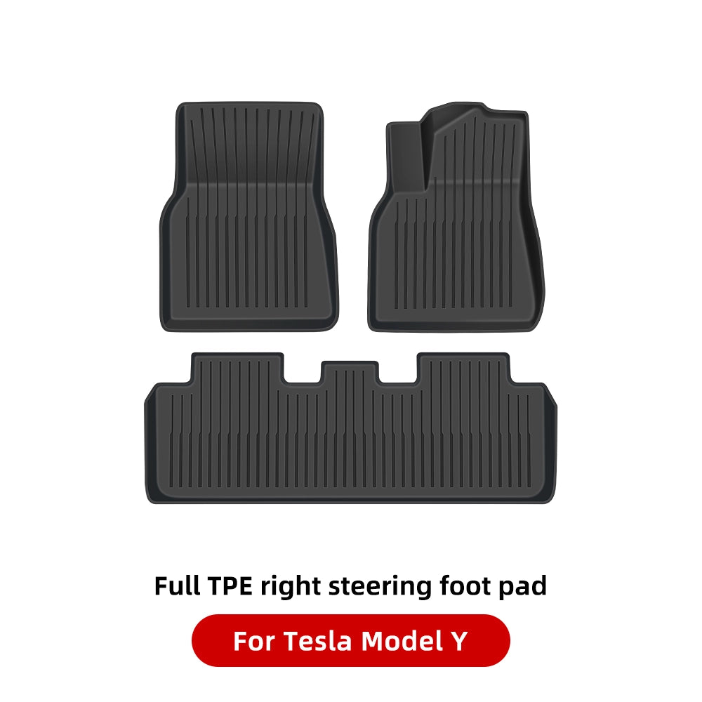 RUGGEDXGEAR | TESLA FLOOR MAT MODEL HIGHLAND TRUNK MAT SET | TPE WATERPROOF, ANTI-SLIP, CUSTOM-FIT FLOOR LINER