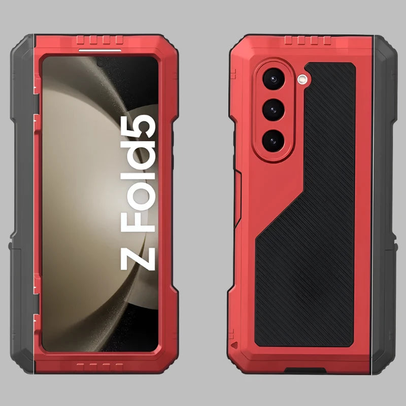 RUGGEDXGEAR | SUPER ARMOUR CASE + SILICONE + ALUMINIUM ALLOY, FULL COVER, FOLDING STAND, SHOCKPROOF